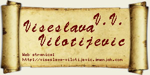Višeslava Vilotijević vizit kartica
